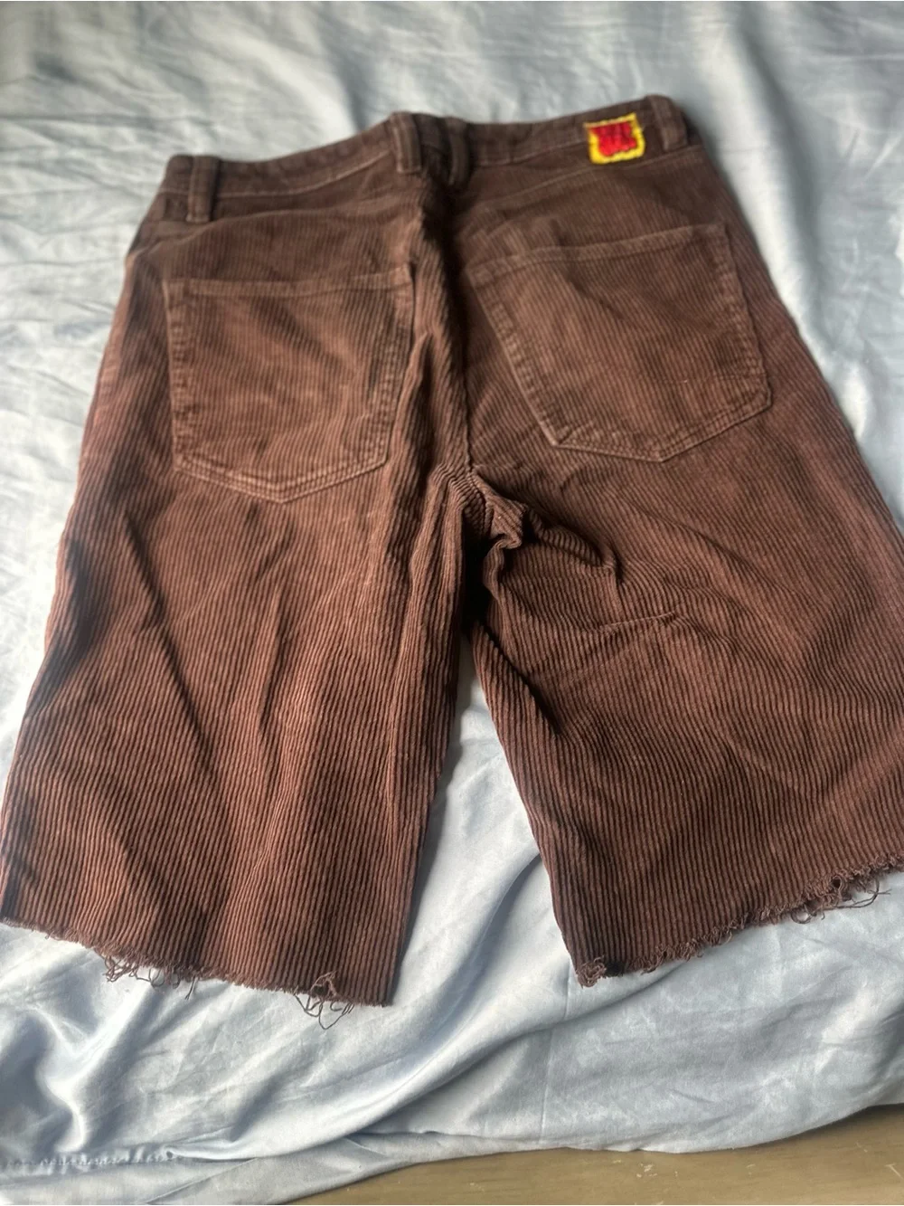 VTG vibe empyre brown corduroy raw hem jorts size-30